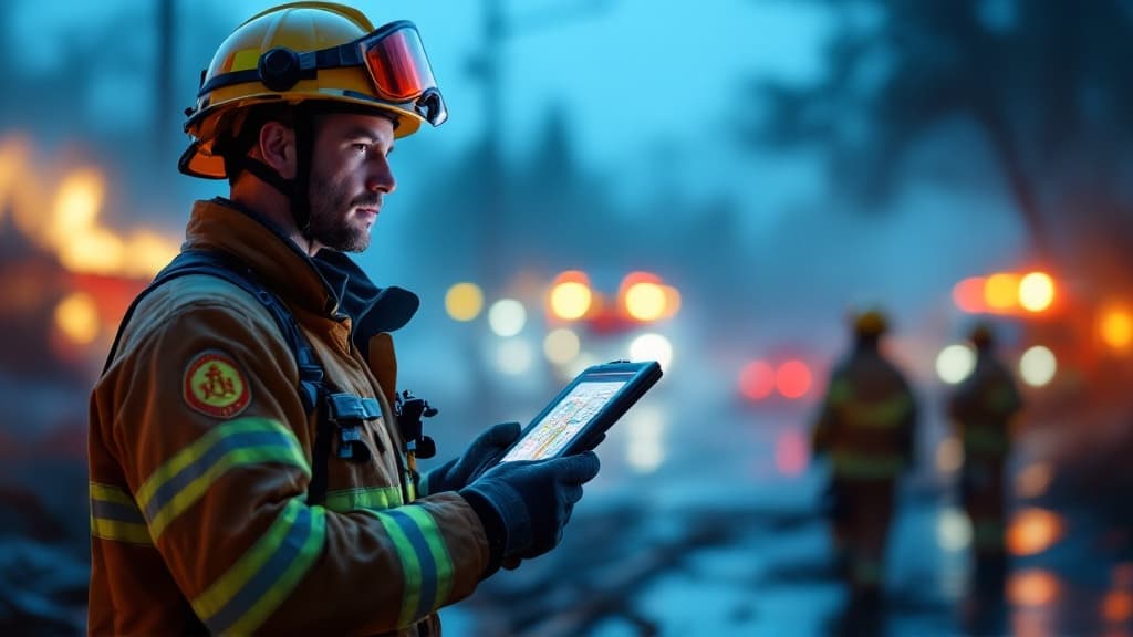 Fireground Atlas team working alongside fire department crews